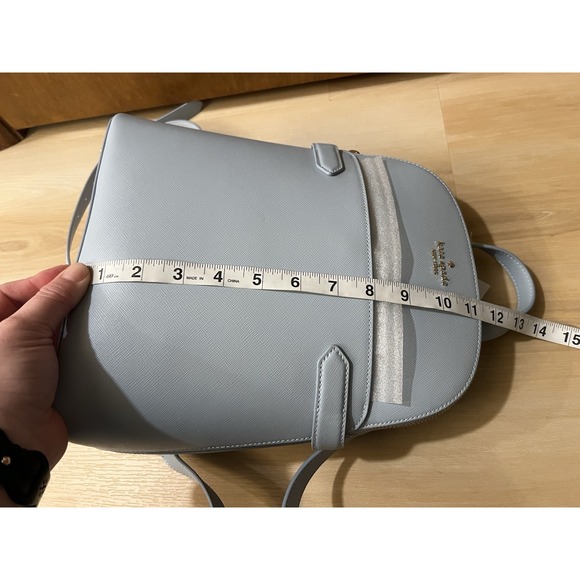 Kate Spade Staci Dome Zip Saffiano Leather Backpack Ocean Fog Blue New $359 - Picture 5 of 8